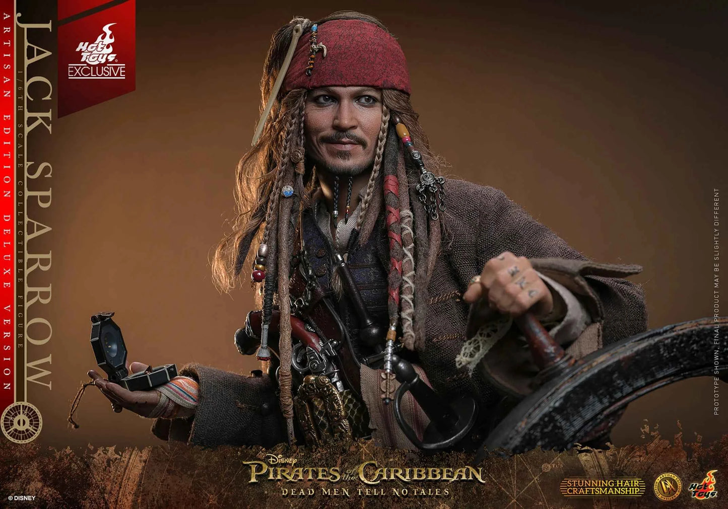 Pirates of the Caribbean Hot Toys Jack Sparrow DX37 DX38 DX39AE Licensed Action Figure - Santoryu Resins Collectors