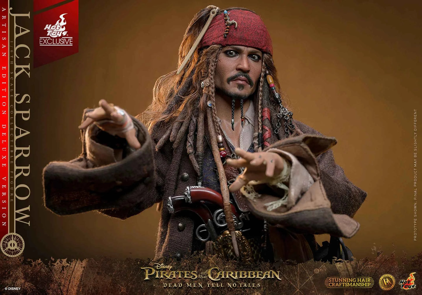 Pirates of the Caribbean Hot Toys Jack Sparrow DX37 DX38 DX39AE Licensed Action Figure - Santoryu Resins Collectors