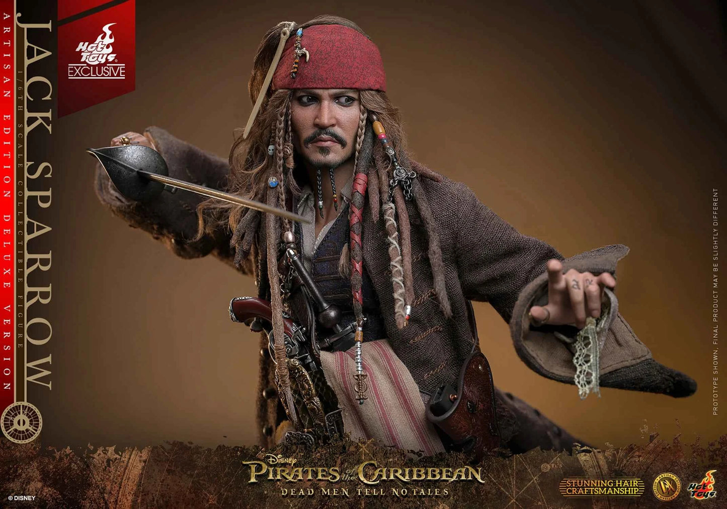Pirates of the Caribbean Hot Toys Jack Sparrow DX37 DX38 DX39AE Licensed Action Figure - Santoryu Resins Collectors
