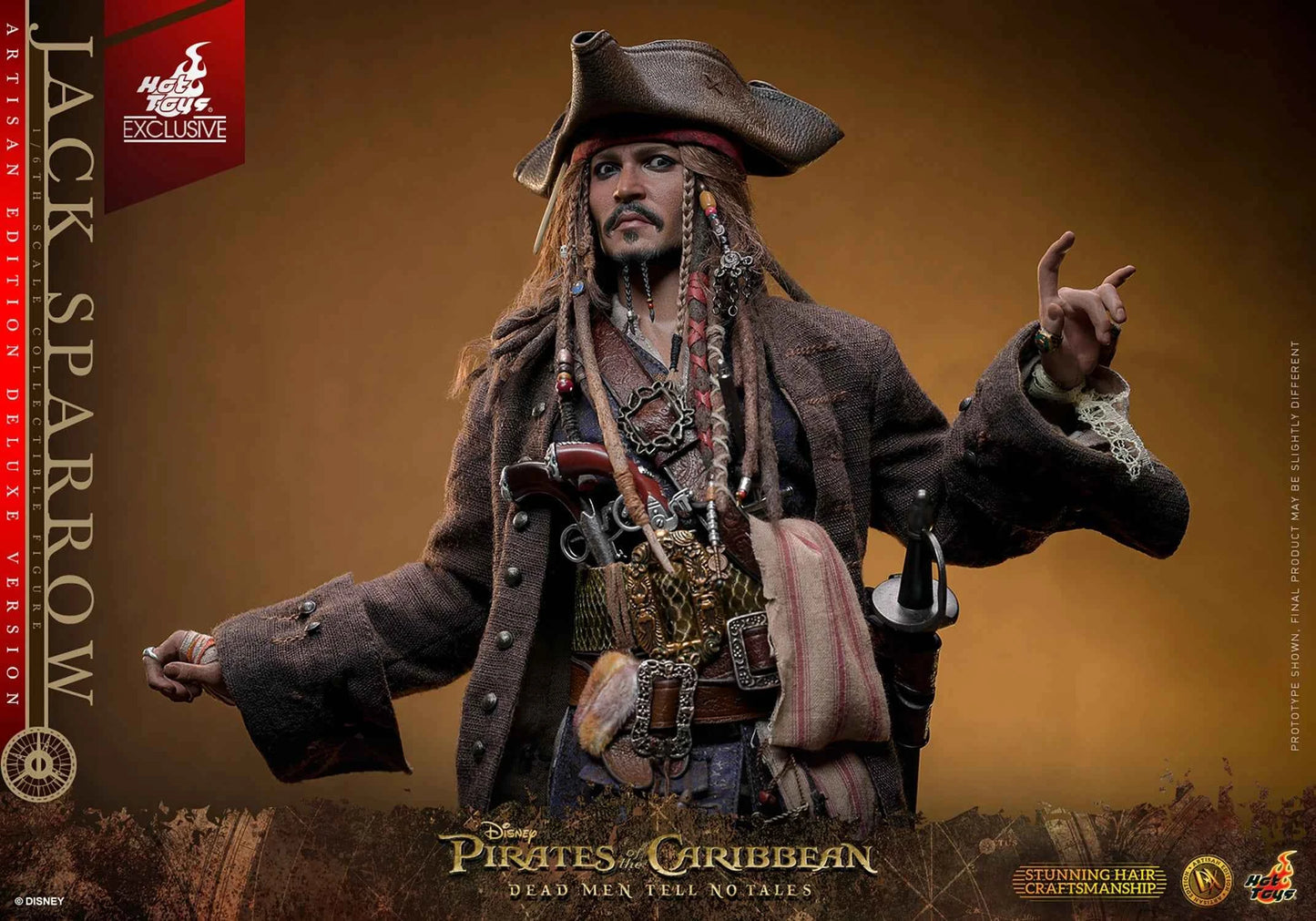 Pirates of the Caribbean Hot Toys Jack Sparrow DX37 DX38 DX39AE Licensed Action Figure - Santoryu Resins Collectors