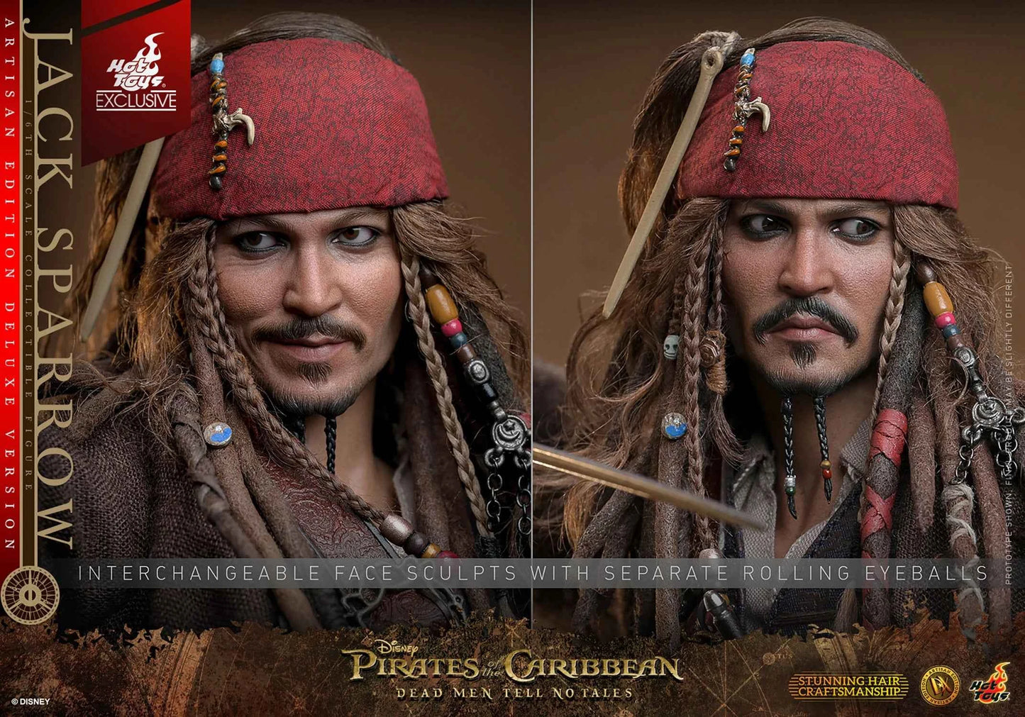 Pirates of the Caribbean Hot Toys Jack Sparrow DX37 DX38 DX39AE Licensed Action Figure - Santoryu Resins Collectors