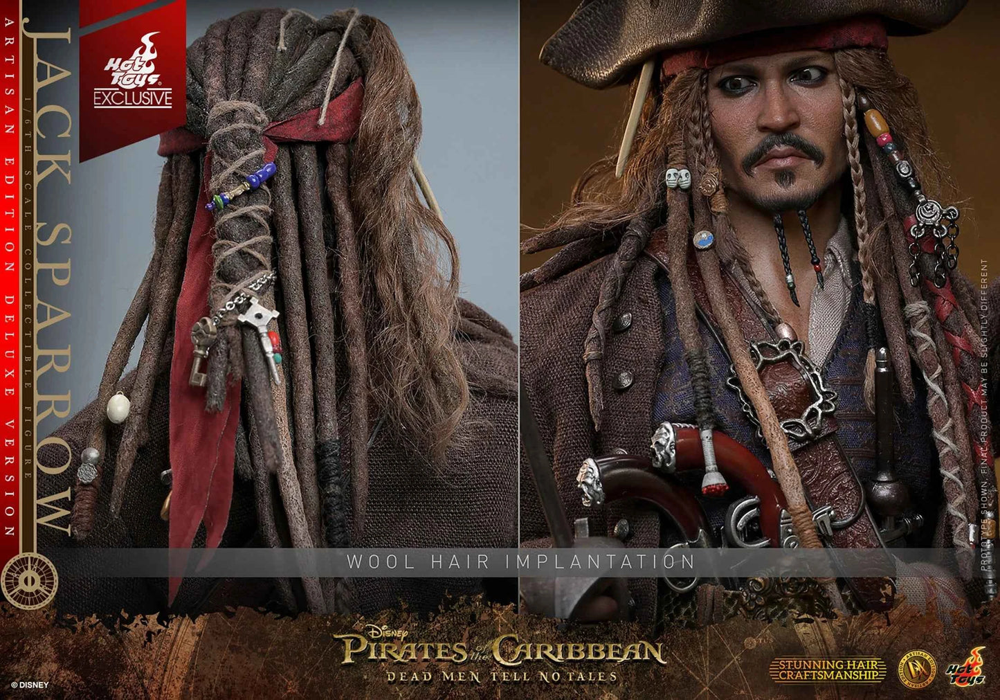 Pirates of the Caribbean Hot Toys Jack Sparrow DX37 DX38 DX39AE Licensed Action Figure - Santoryu Resins Collectors