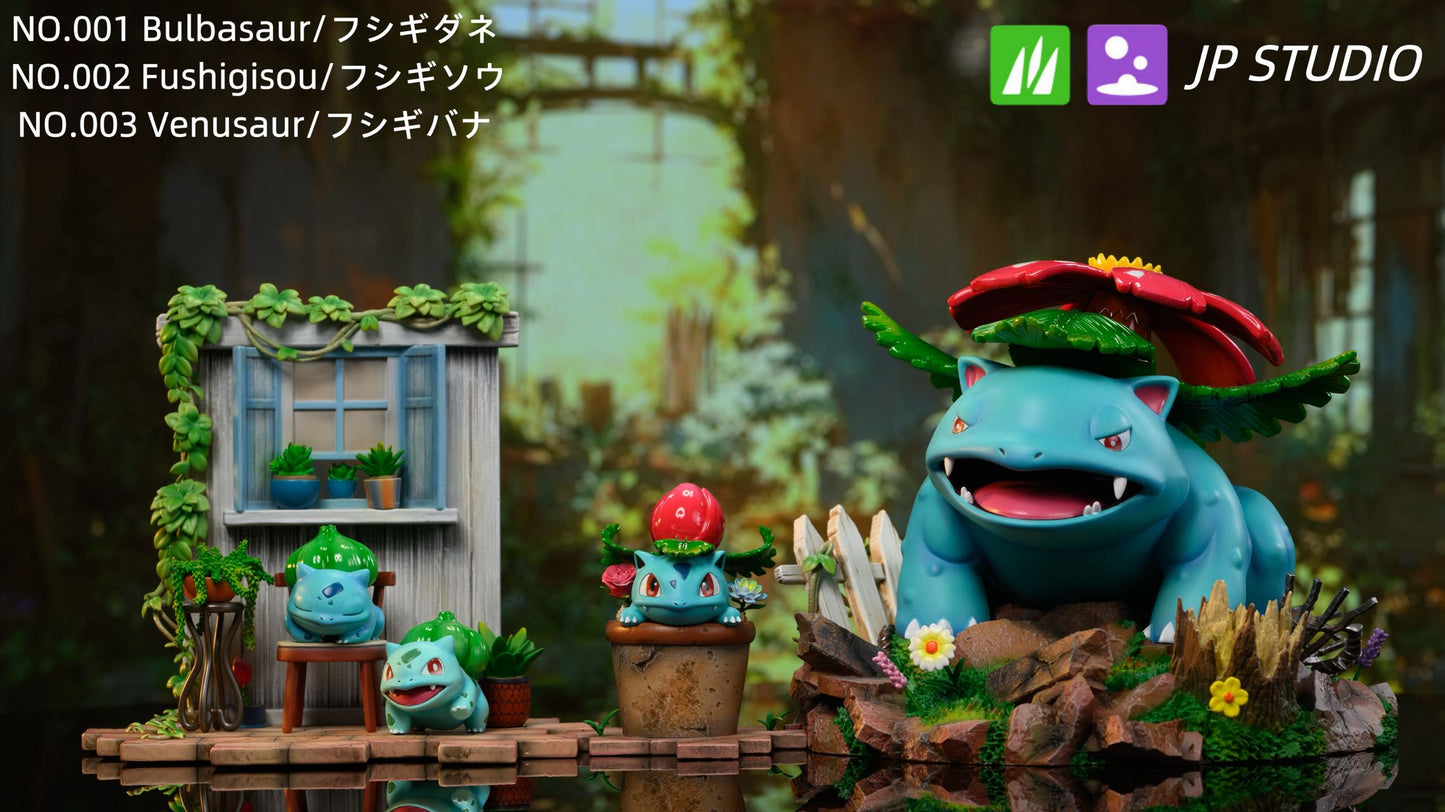 Pokémon JP Studio Urban Ecology 1/20 Bulbasaur Evolution Line Resin Statue