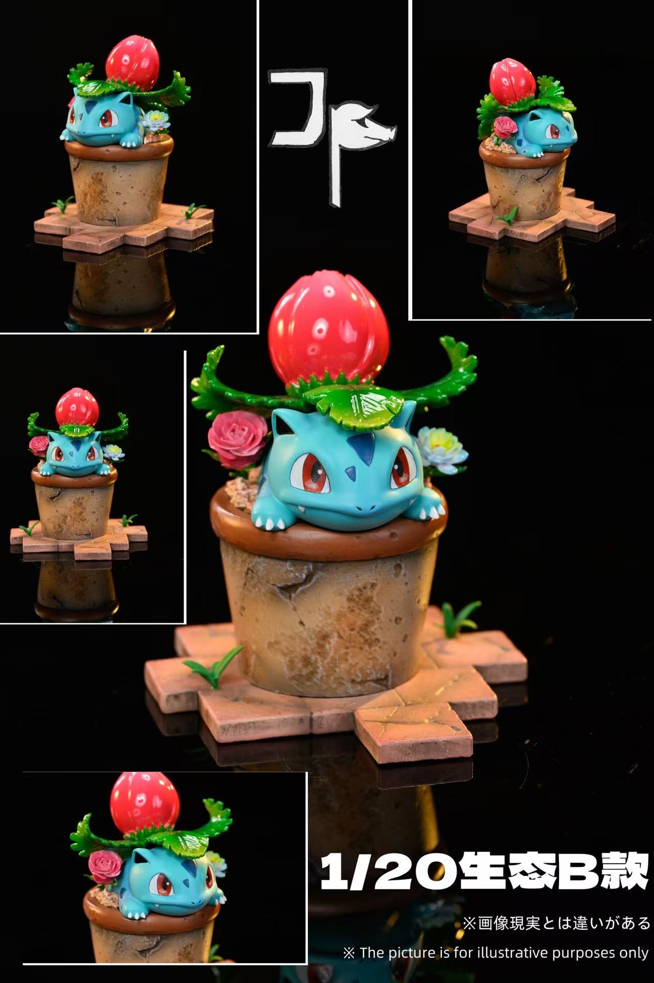 Pokémon JP Studio Urban Ecology 1/20 Bulbasaur Evolution Line Resin Statue