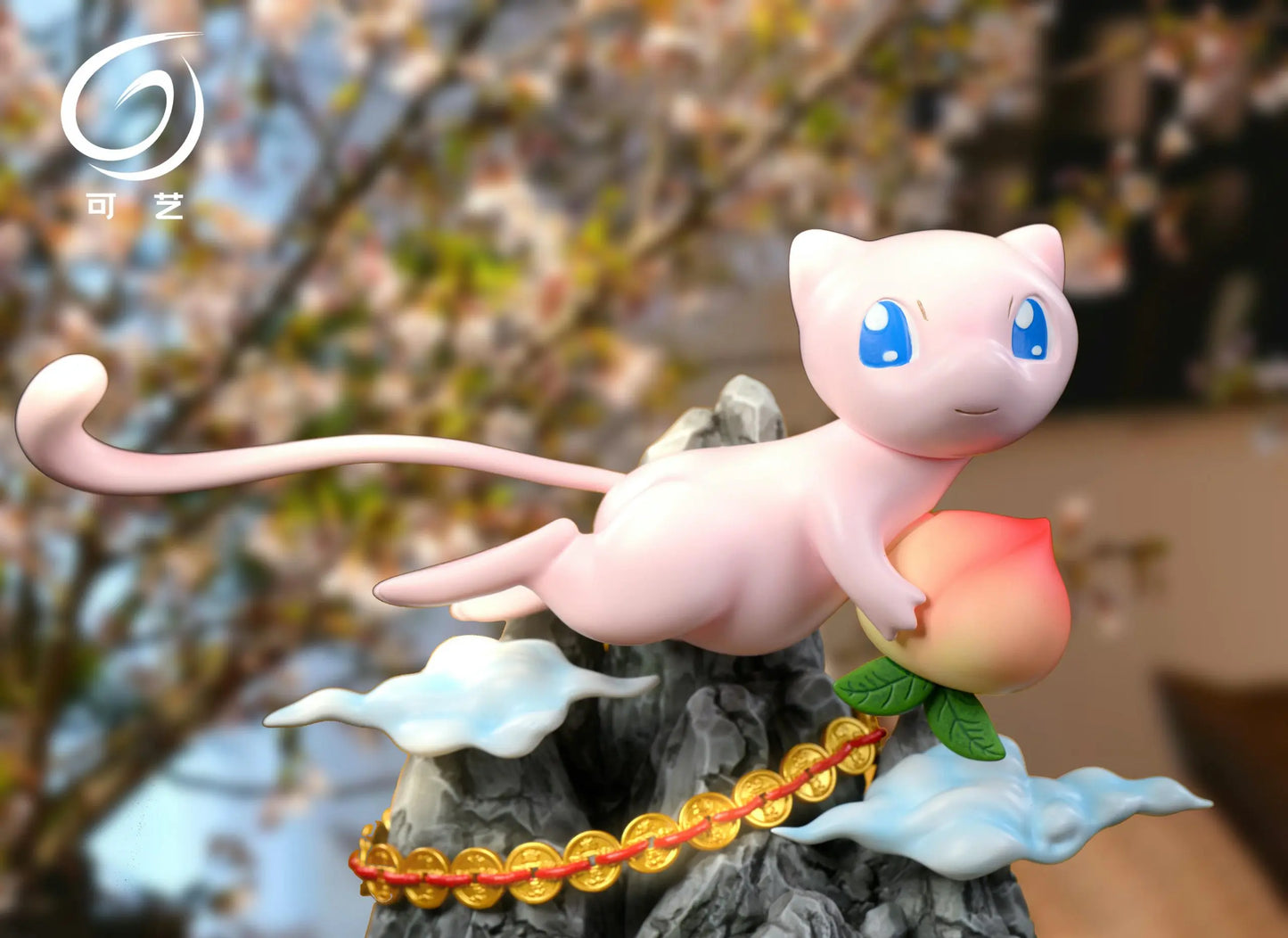Pokemon Ke Ki Mo Wan Studio Fortune Mew Resin Statue