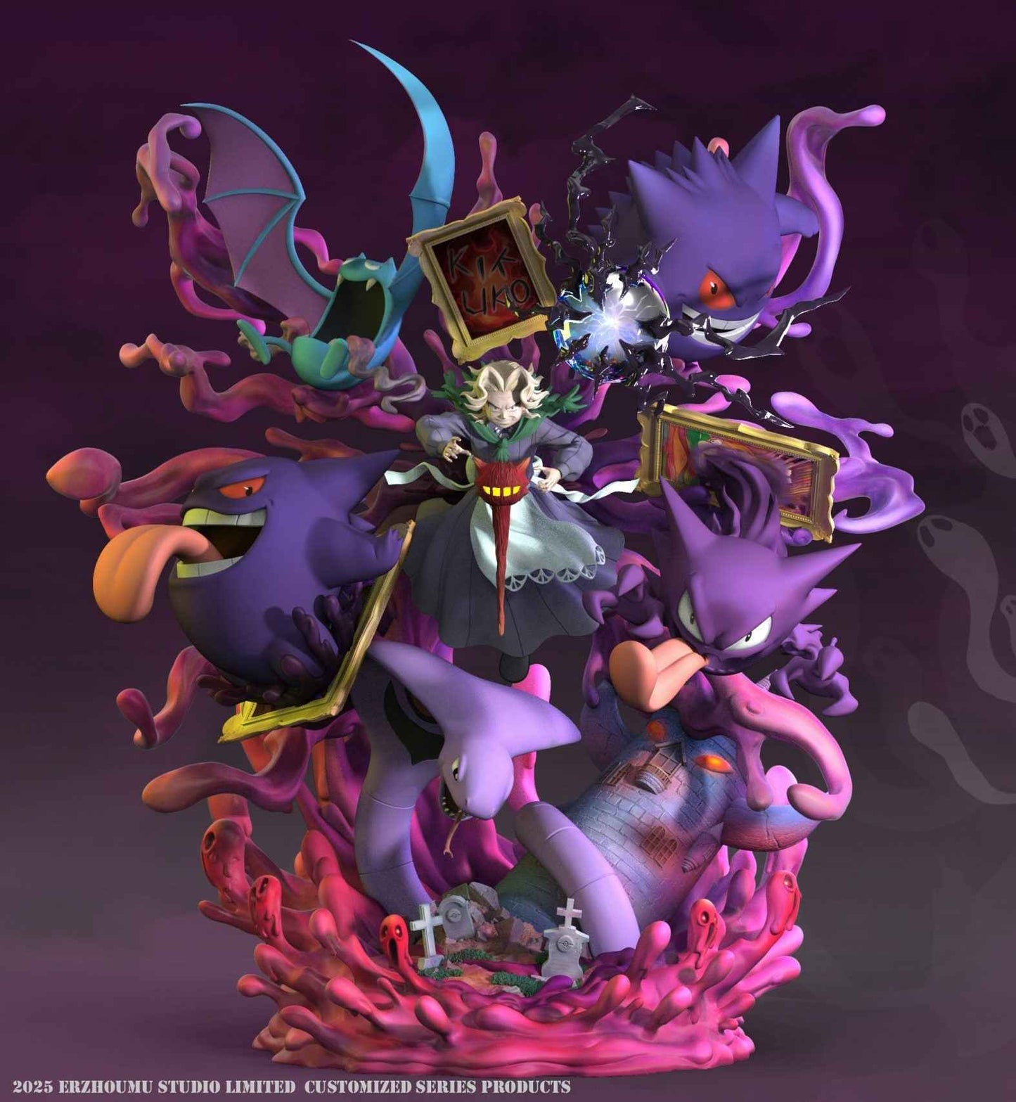 Pokémon ~ Er Zhou Mu Studio ~ Elite Four Agatha ~ Resin Statue - Santoryu Resins Collectors
