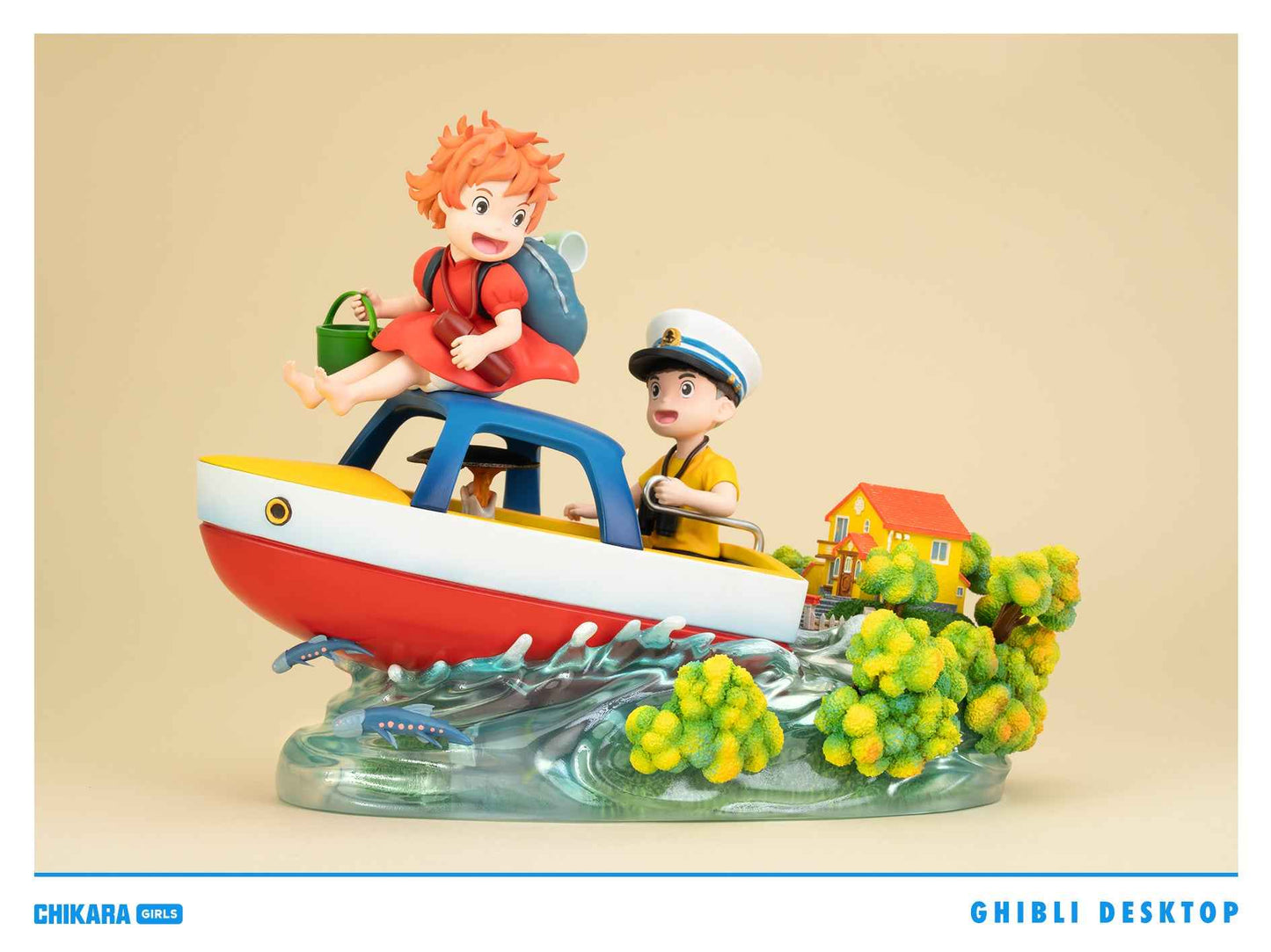 Ponyo on the Cliff ~ Chikara Studio ~ Ponyo & Sosuke ~ Resin Statue - Santoryu Resins Collectors