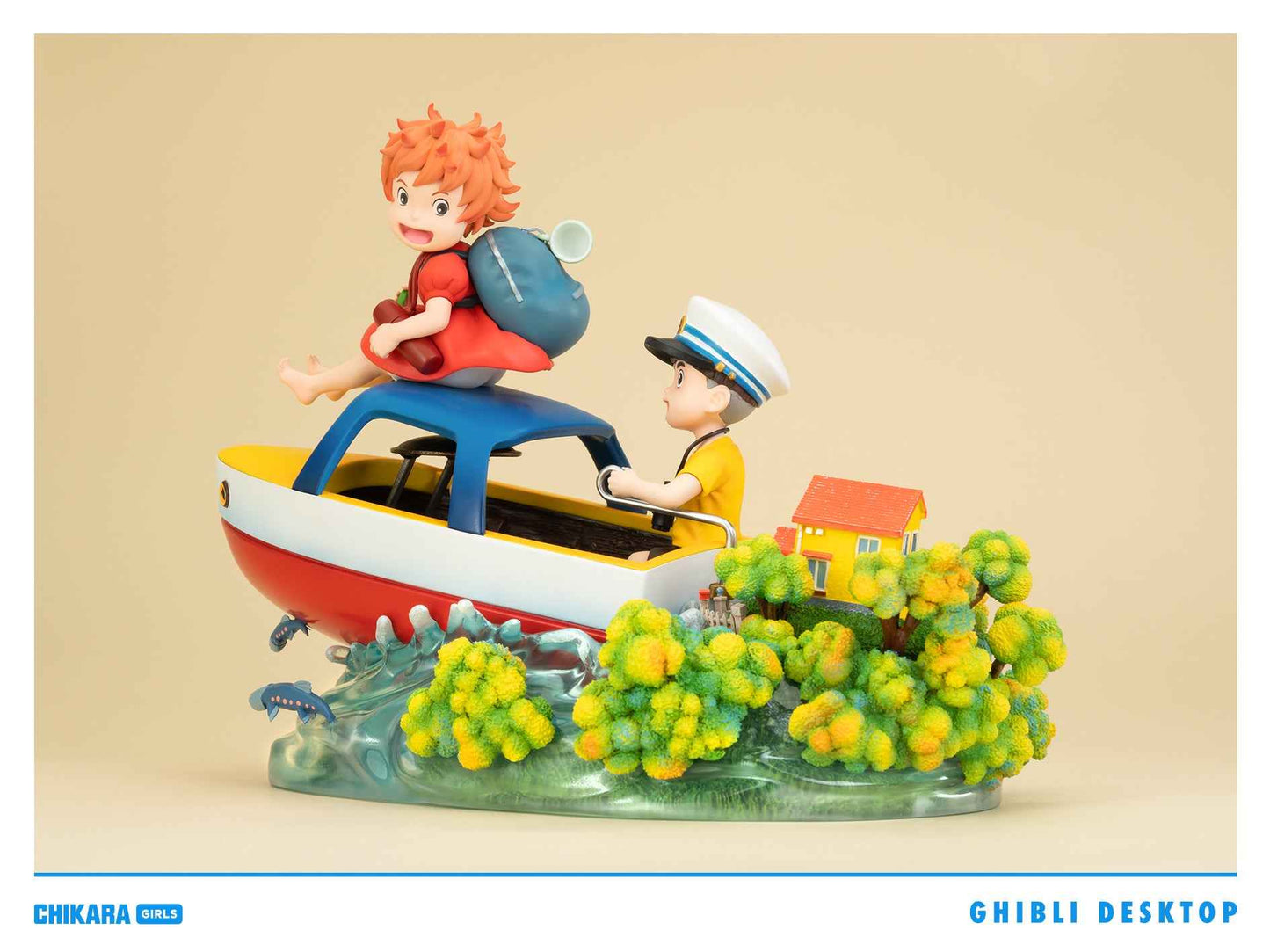 Ponyo on the Cliff ~ Chikara Studio ~ Ponyo & Sosuke ~ Resin Statue - Santoryu Resins Collectors