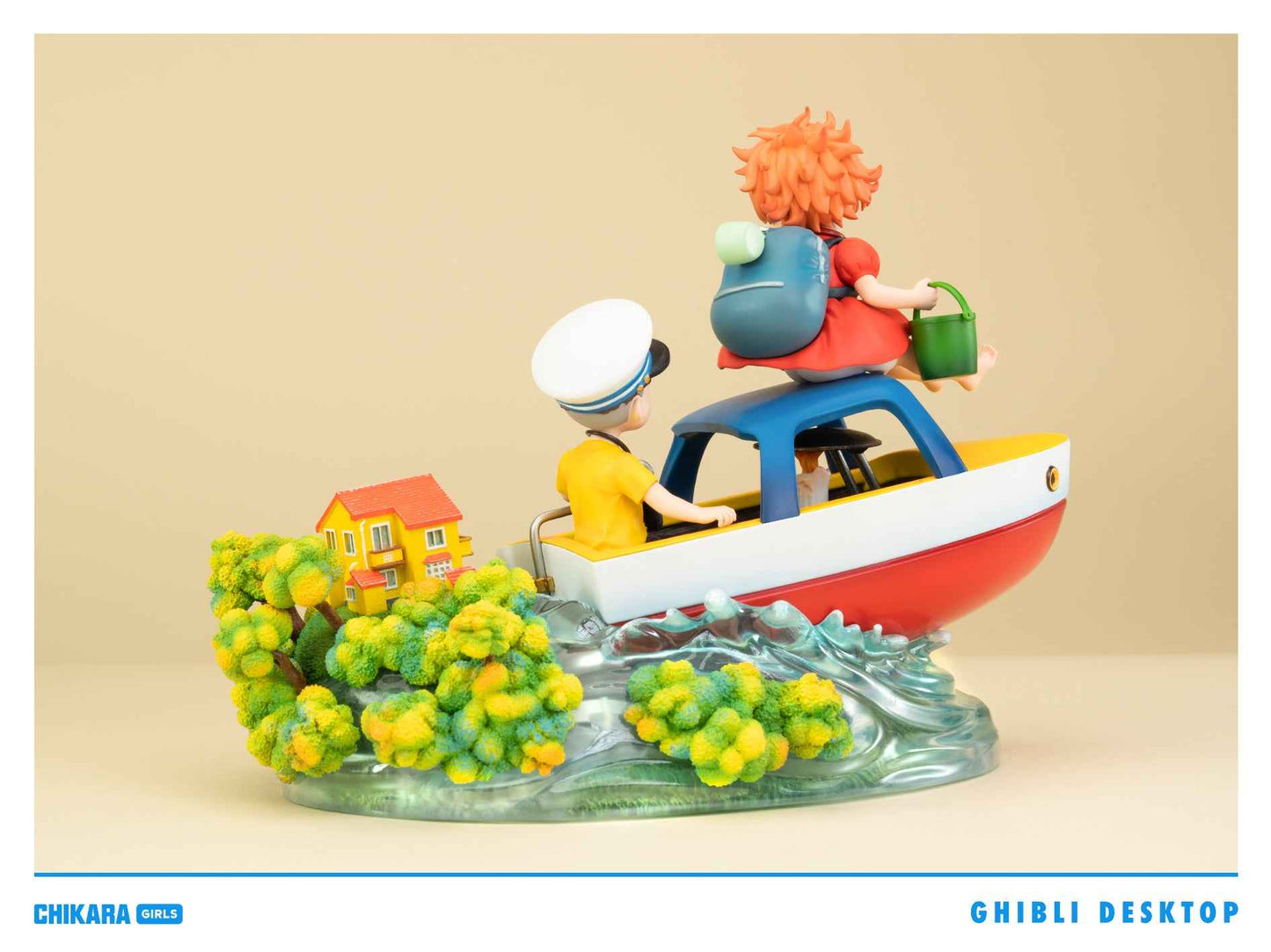 Ponyo on the Cliff ~ Chikara Studio ~ Ponyo & Sosuke ~ Resin Statue - Santoryu Resins Collectors