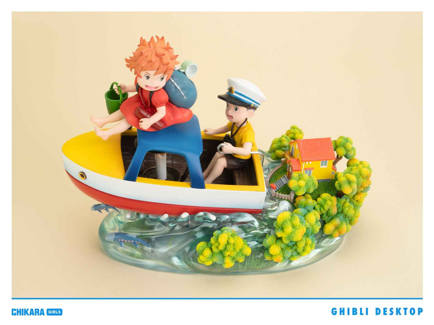 Ponyo on the Cliff ~ Chikara Studio ~ Ponyo & Sosuke ~ Resin Statue - Santoryu Resins Collectors