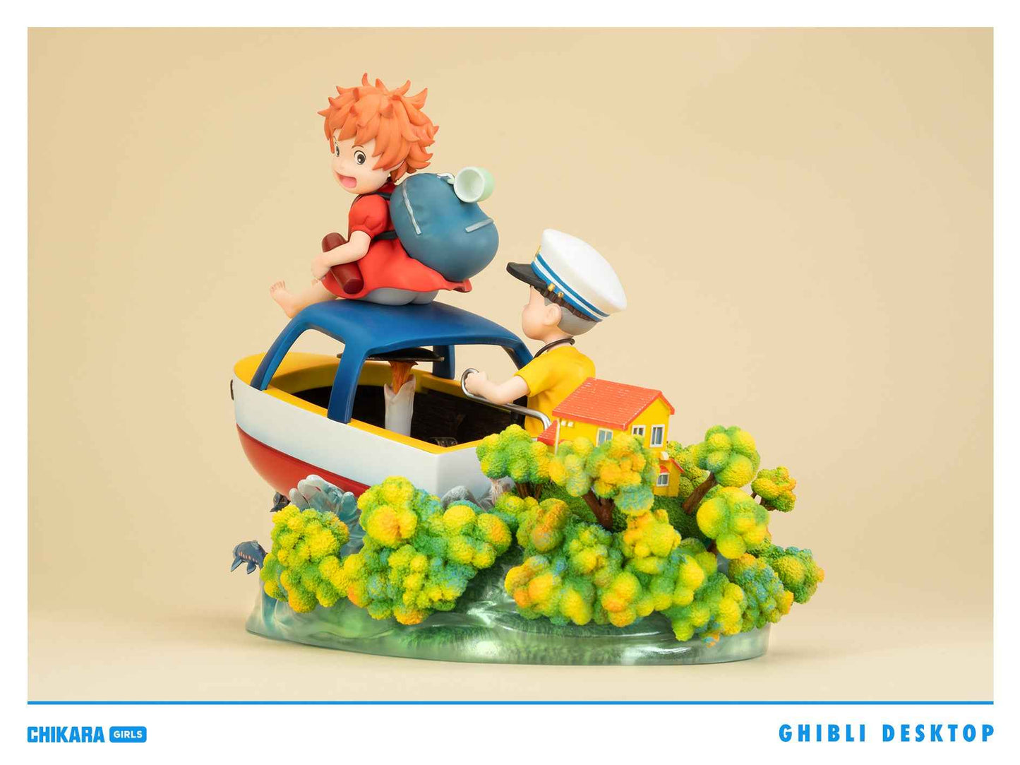 Ponyo on the Cliff ~ Chikara Studio ~ Ponyo & Sosuke ~ Resin Statue - Santoryu Resins Collectors