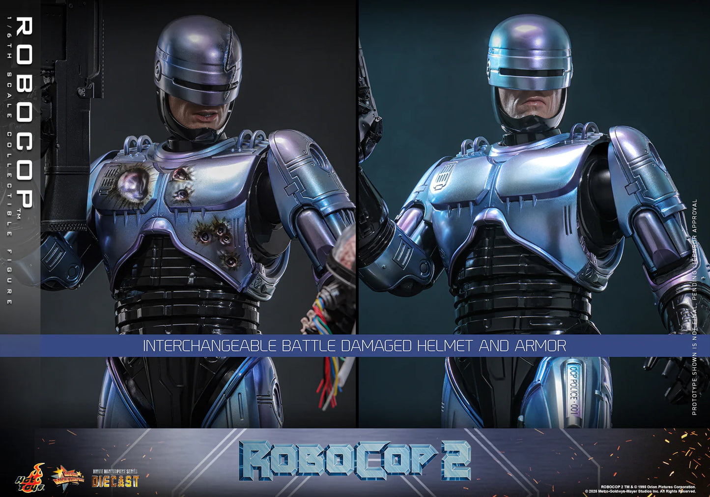 RoboCop Hot Toys Peter Weller RoboCop 2 MMS827D74 Licensed Action Figure