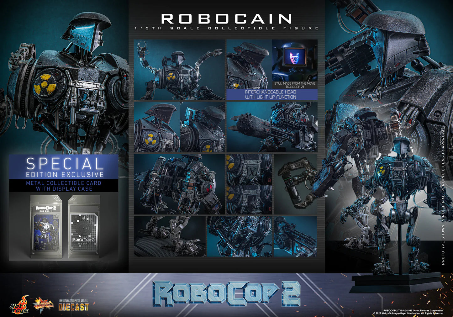 RoboCop Hot Toys RoboCain RoboCop 2 (Special Edition) MMS828D75B Licensed Action Figure