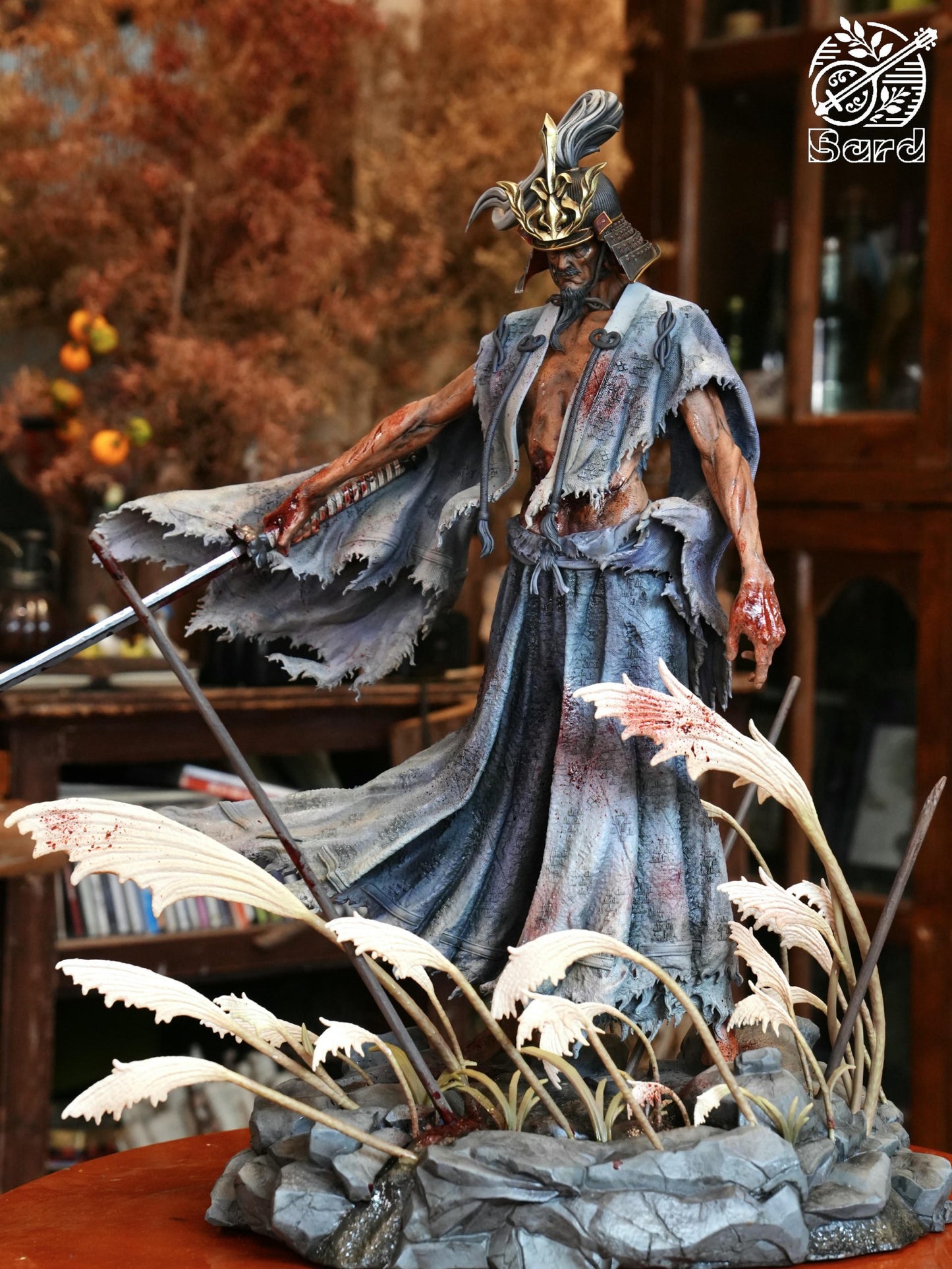 Sekiro Bard Studio Sword Saint Ashina Isshin Resin Statue