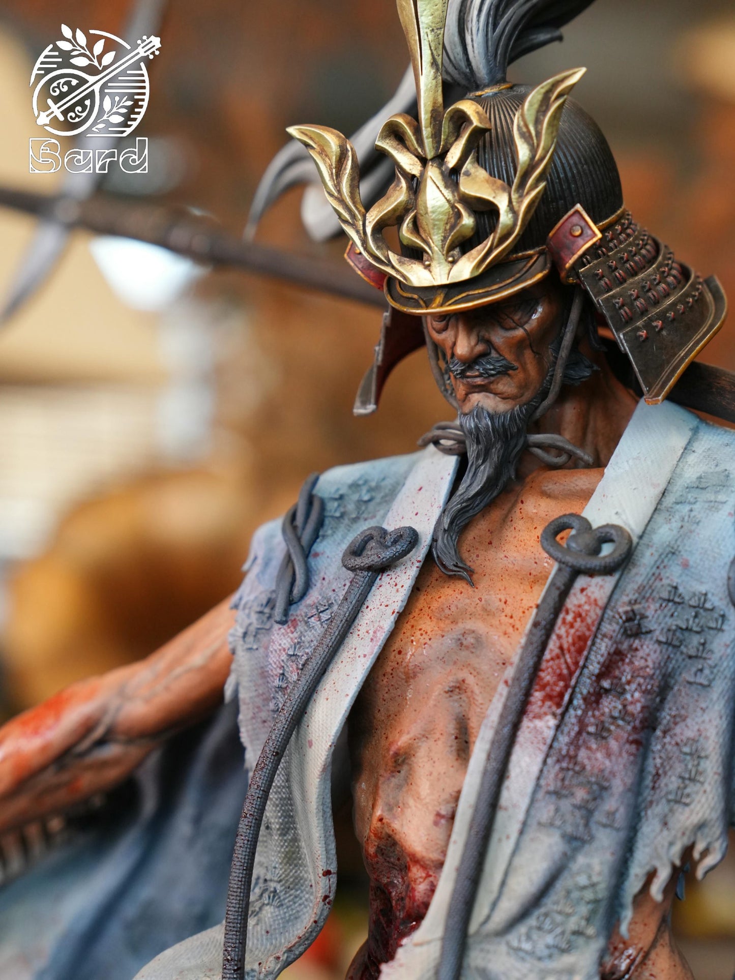 Sekiro Bard Studio Sword Saint Ashina Isshin Resin Statue