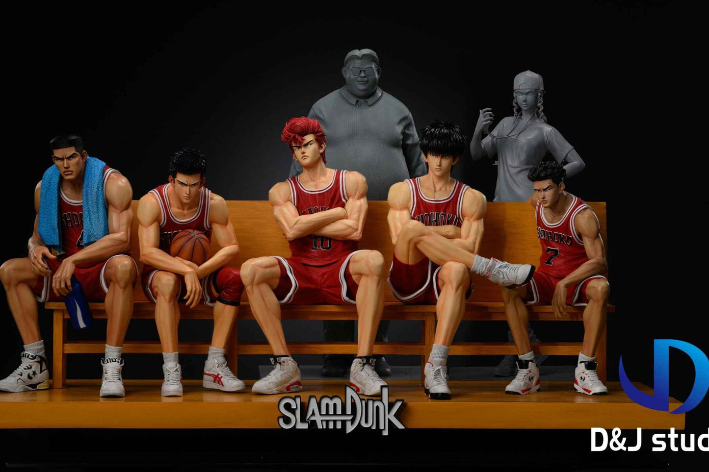 Slam Dunk D&J Studio Shohoku Team Hanamichi Sakuragi & Kaede Rukawa & Ryota Miyagi & Hisashi Mitsui & Akagi Takenori Resin Statue