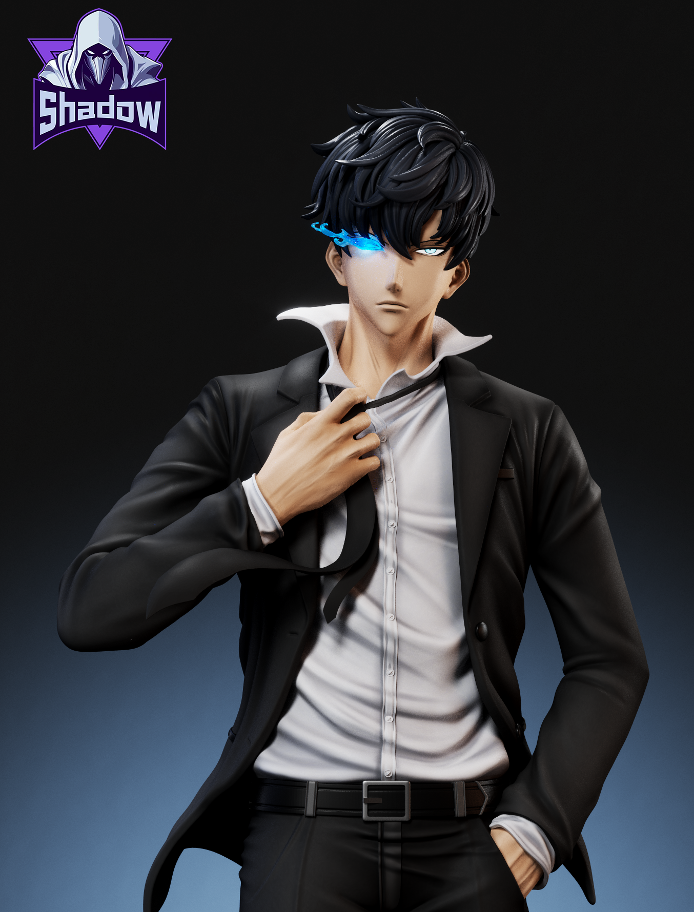 Solo Leveling Shadow Studio Sung Jin Woo Resin Statue