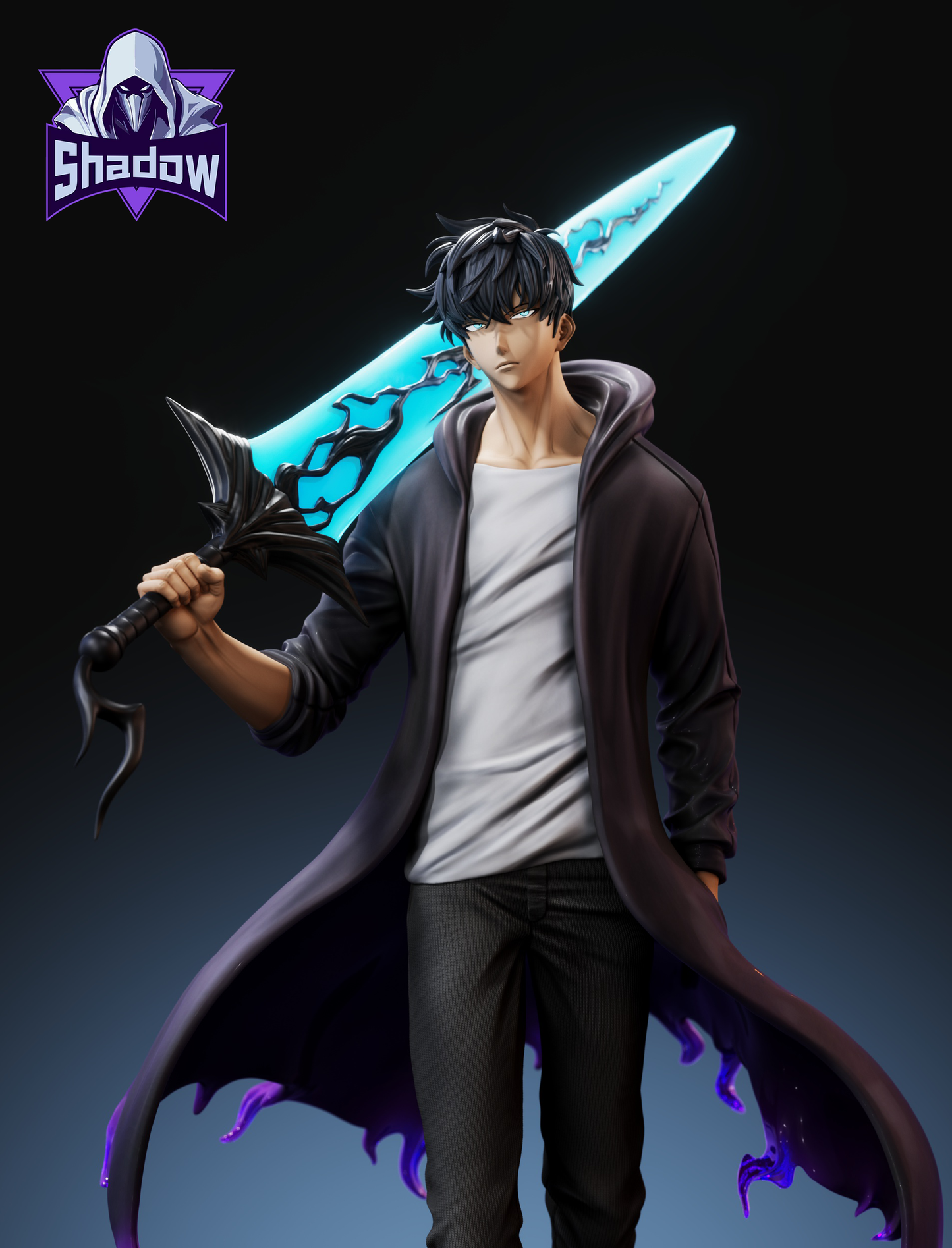Solo Leveling Shadow Studio Sung Jin Woo Resin Statue