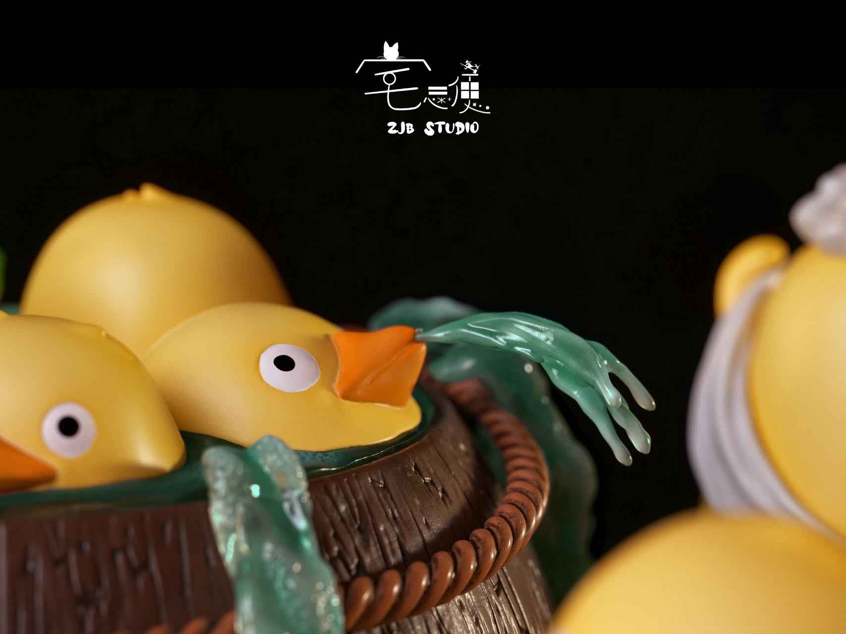 Spirited Away ZJB Studio Little Yellow Duck Bathing Resin Statue