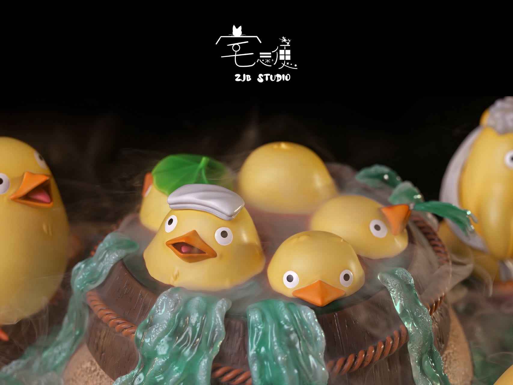 Spirited Away ZJB Studio Little Yellow Duck Bathing Resin Statue