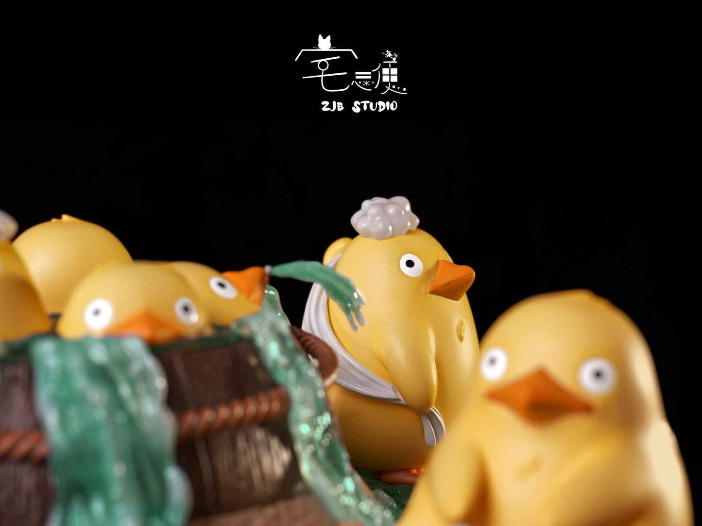 Spirited Away ZJB Studio Little Yellow Duck Bathing Resin Statue