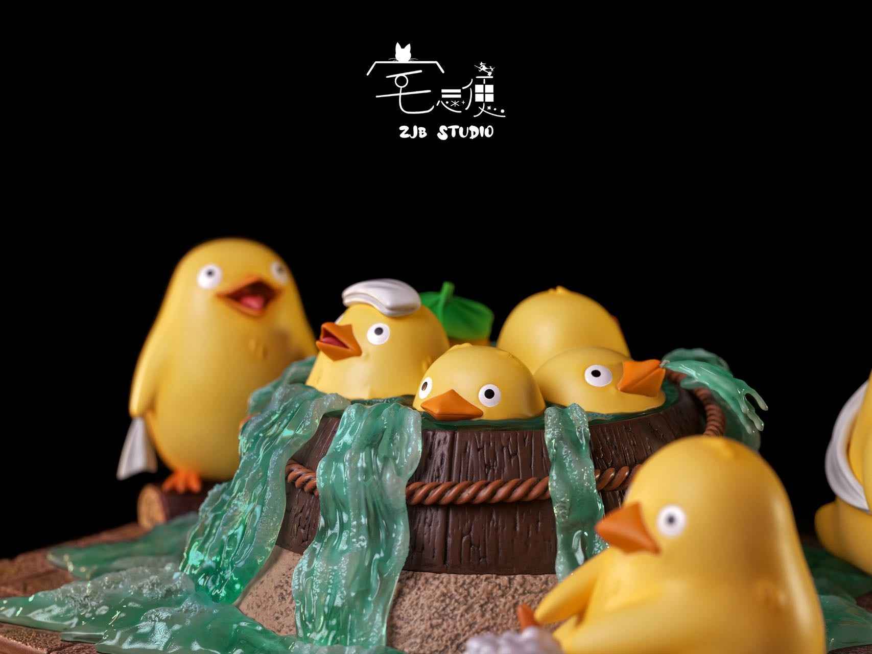 Spirited Away ZJB Studio Little Yellow Duck Bathing Resin Statue