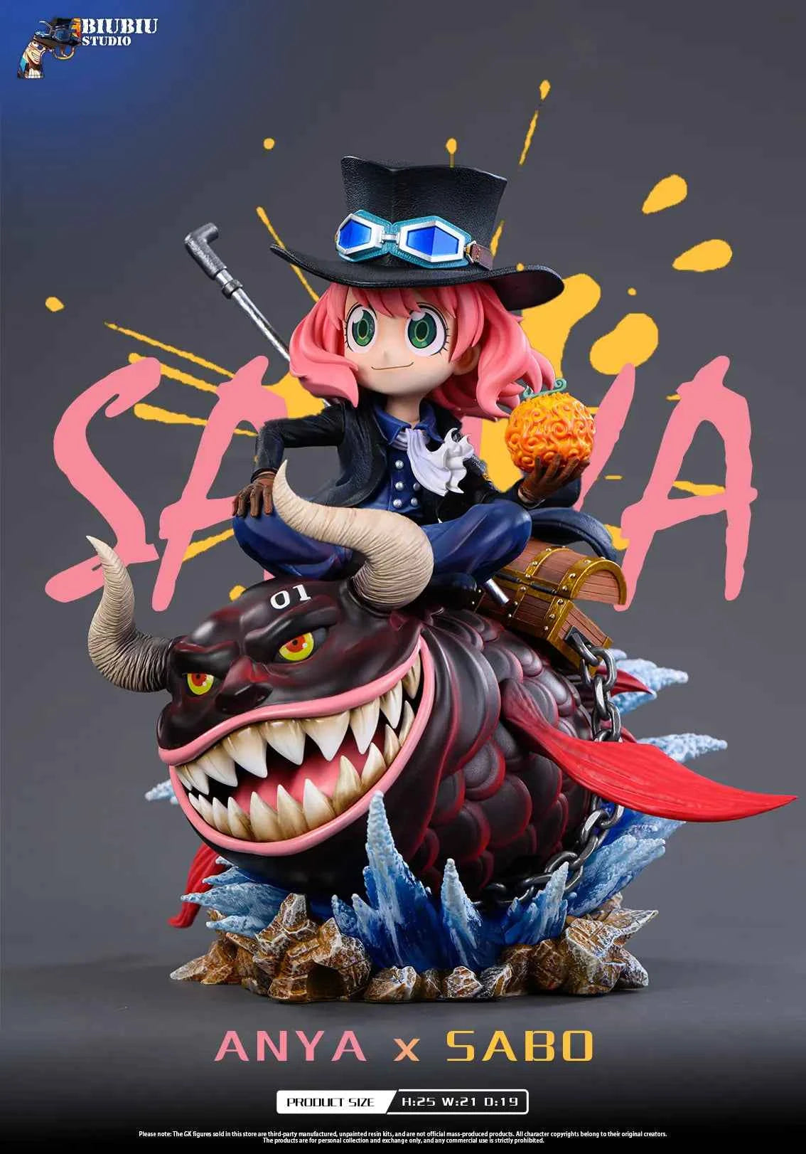 Spy x Family Biubiu Studio Anya Forger Cosplay Sabo Resin Statue