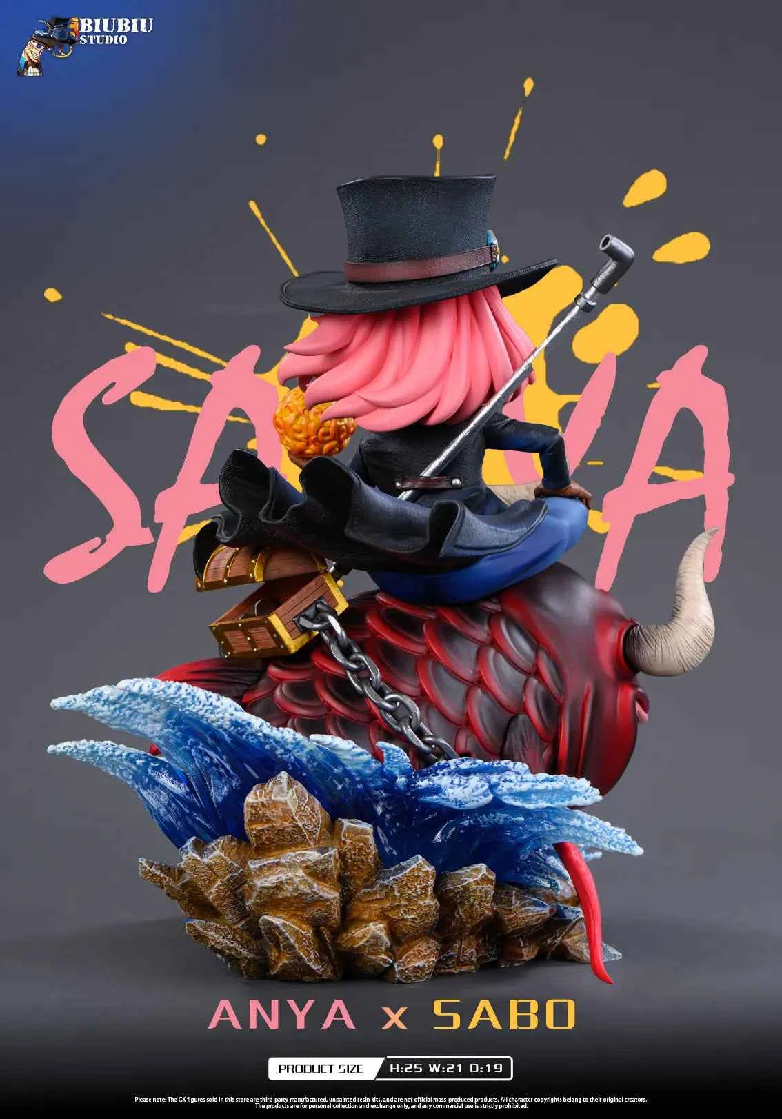 Spy x Family Biubiu Studio Anya Forger Cosplay Sabo Resin Statue