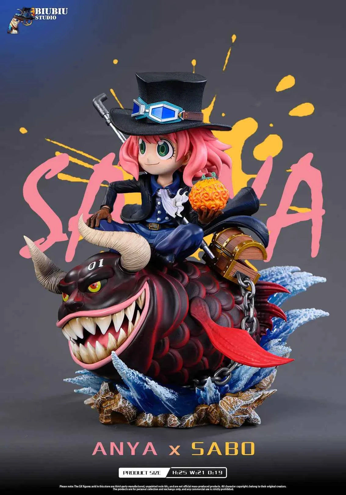 Spy x Family Biubiu Studio Anya Forger Cosplay Sabo Resin Statue
