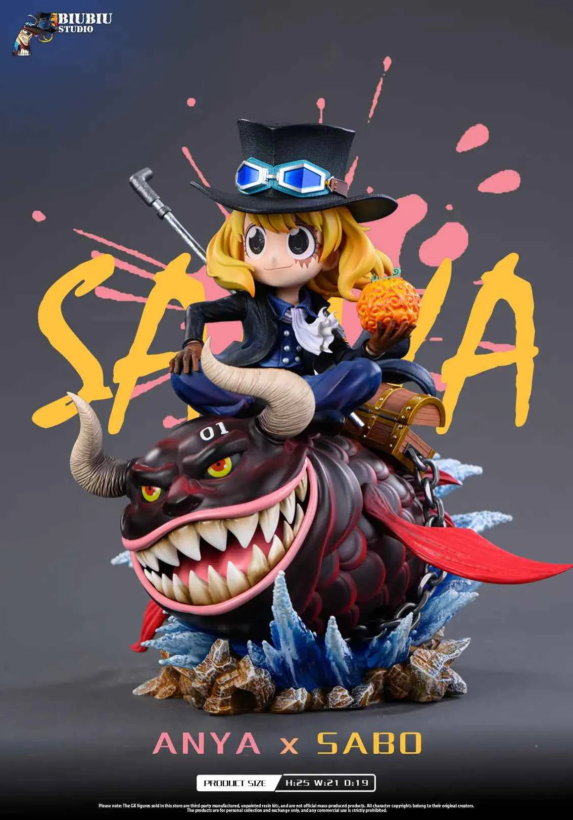 Spy x Family Biubiu Studio Anya Forger Cosplay Sabo Resin Statue
