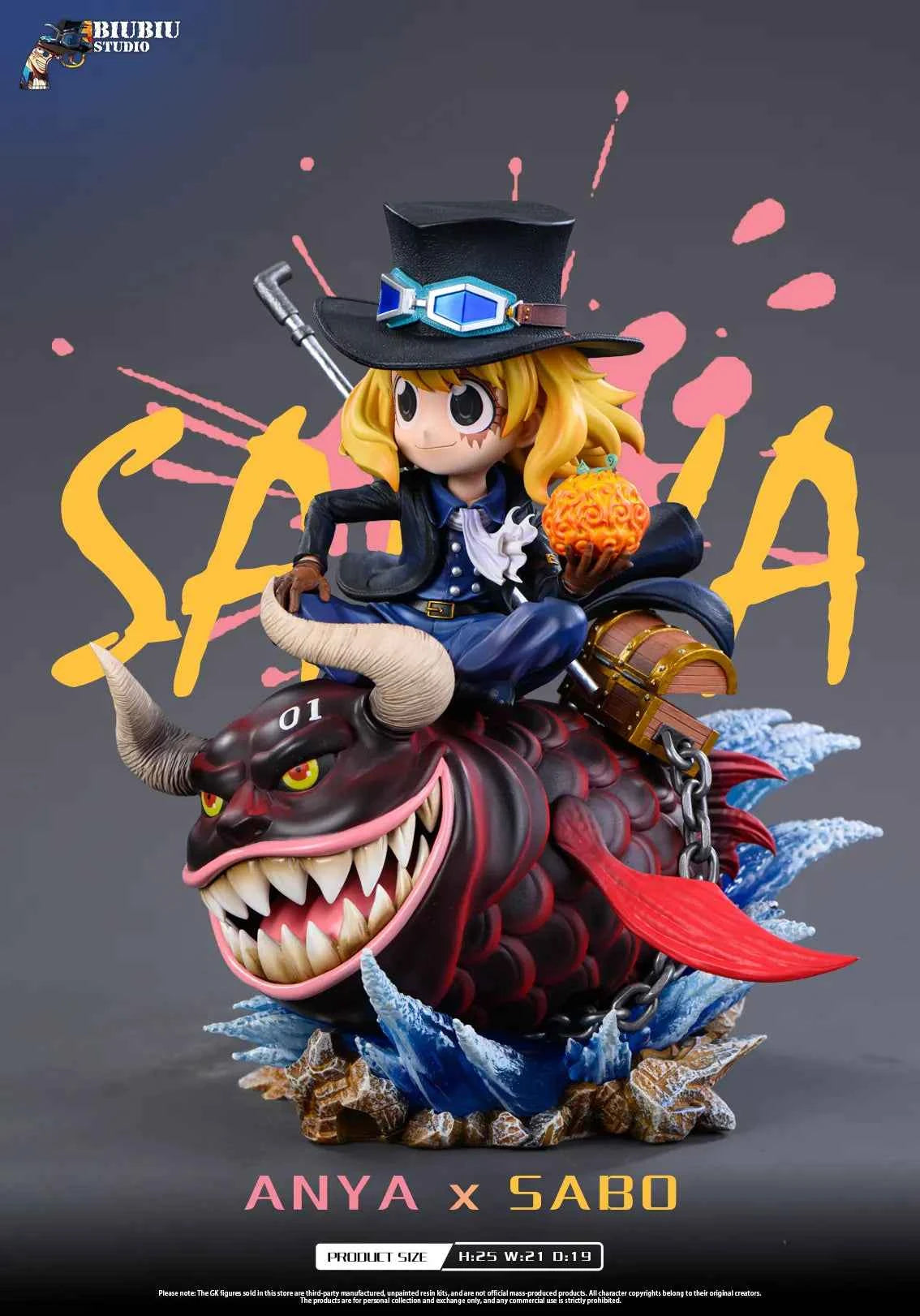 Spy x Family Biubiu Studio Anya Forger Cosplay Sabo Resin Statue