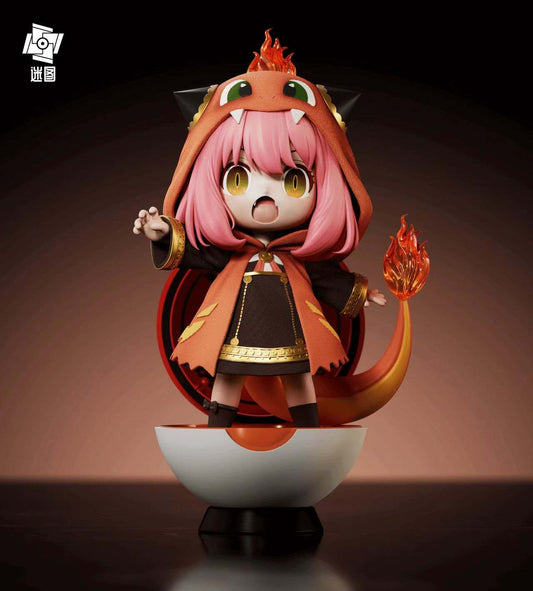Spy x Family ~ Mi Tu Studio ~ Anya Forger Cosplay Pokémon Charmander ~ Resin Statue - Santoryu Resins Collectors