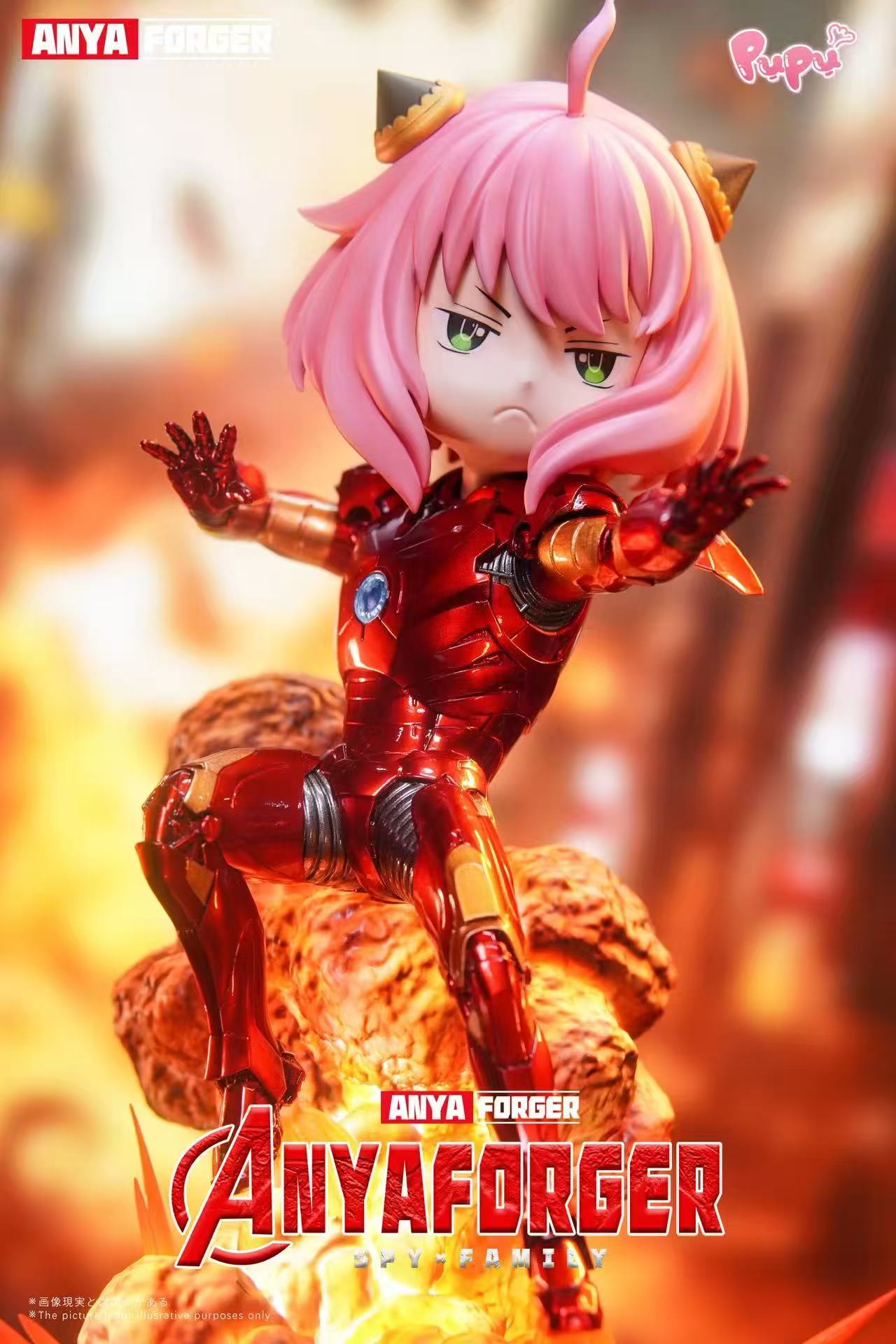 Spy x Family PuPu Studio Anya Forger Iron Man Avengers Cosplay Vol.1 Resin Statue