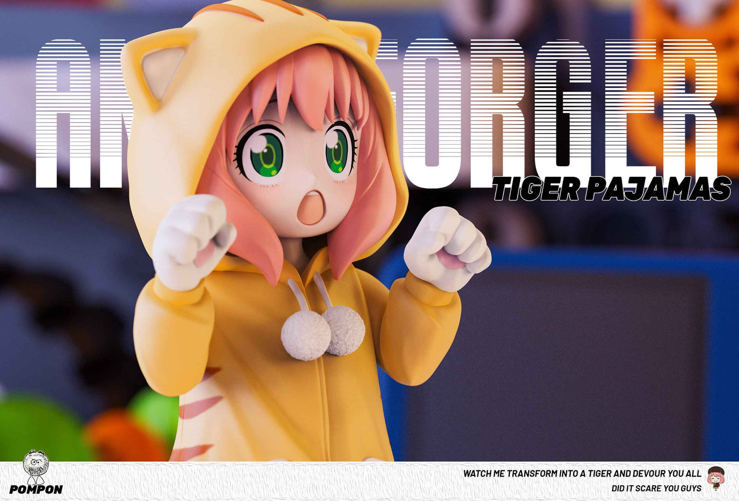 Spy x Family ~ PomPon Studio ~ Tiger Pajamas Anya Forger ~ Resin Statue - Santoryu Resins Collectors