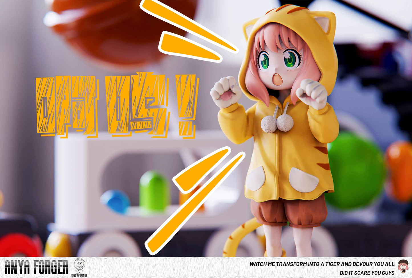 Spy x Family ~ PomPon Studio ~ Tiger Pajamas Anya Forger ~ Resin Statue - Santoryu Resins Collectors