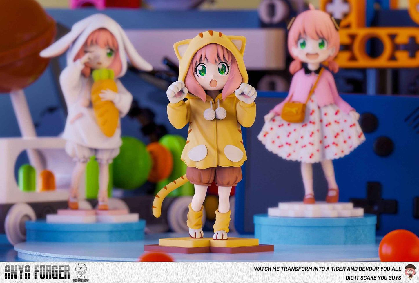 Spy x Family ~ PomPon Studio ~ Tiger Pajamas Anya Forger ~ Resin Statue - Santoryu Resins Collectors