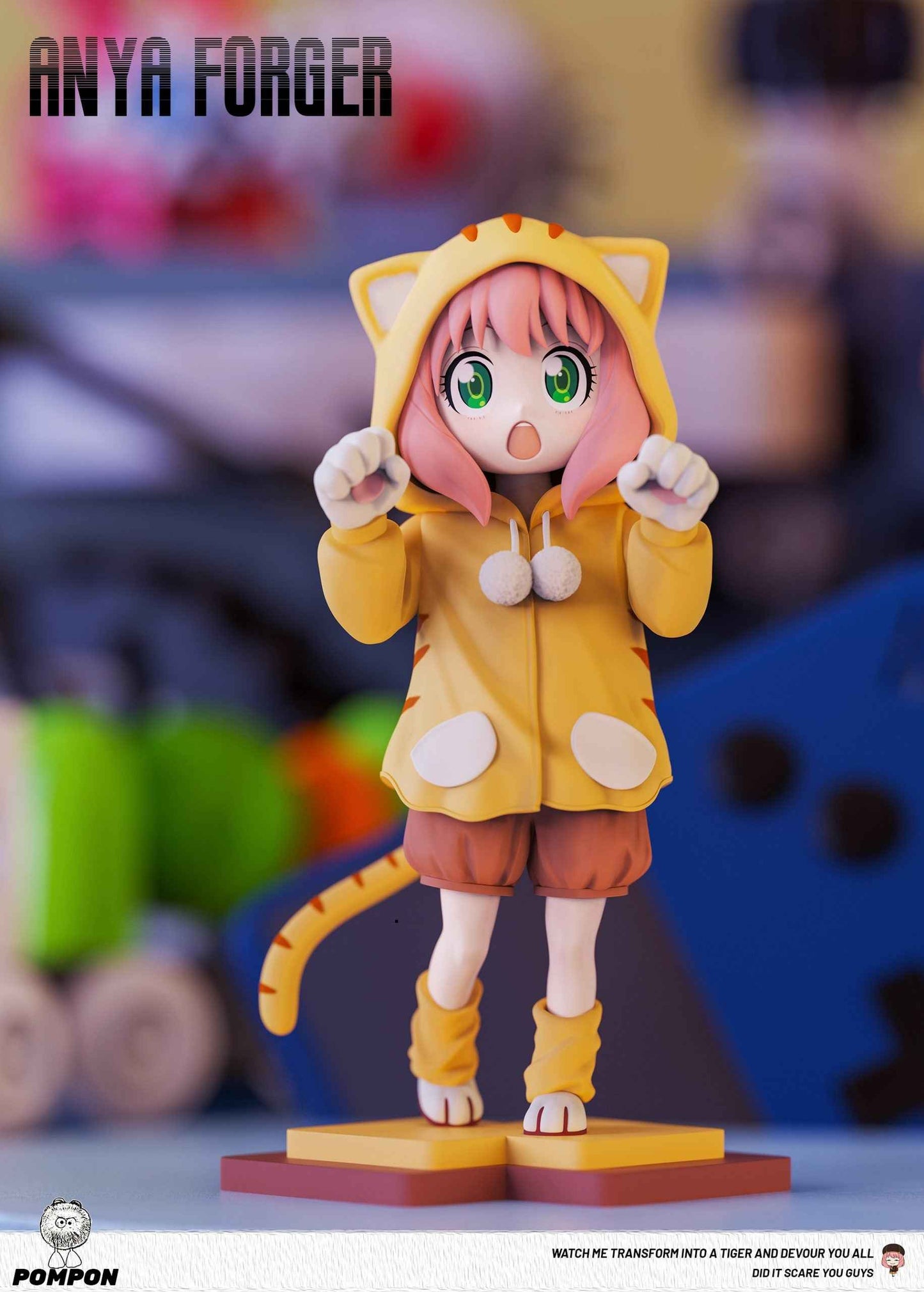 Spy x Family ~ PomPon Studio ~ Tiger Pajamas Anya Forger ~ Resin Statue - Santoryu Resins Collectors