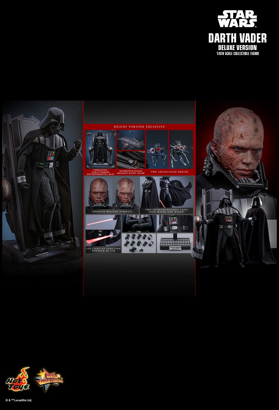 Star Wars Hot Toys Darth Vader MMS810 MMS811 Licensed Action Figure