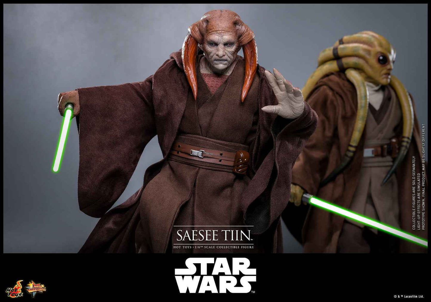 Star Wars Hot Toys Jedi Master Saesee Tiin MMS820 Licensed Action Figure