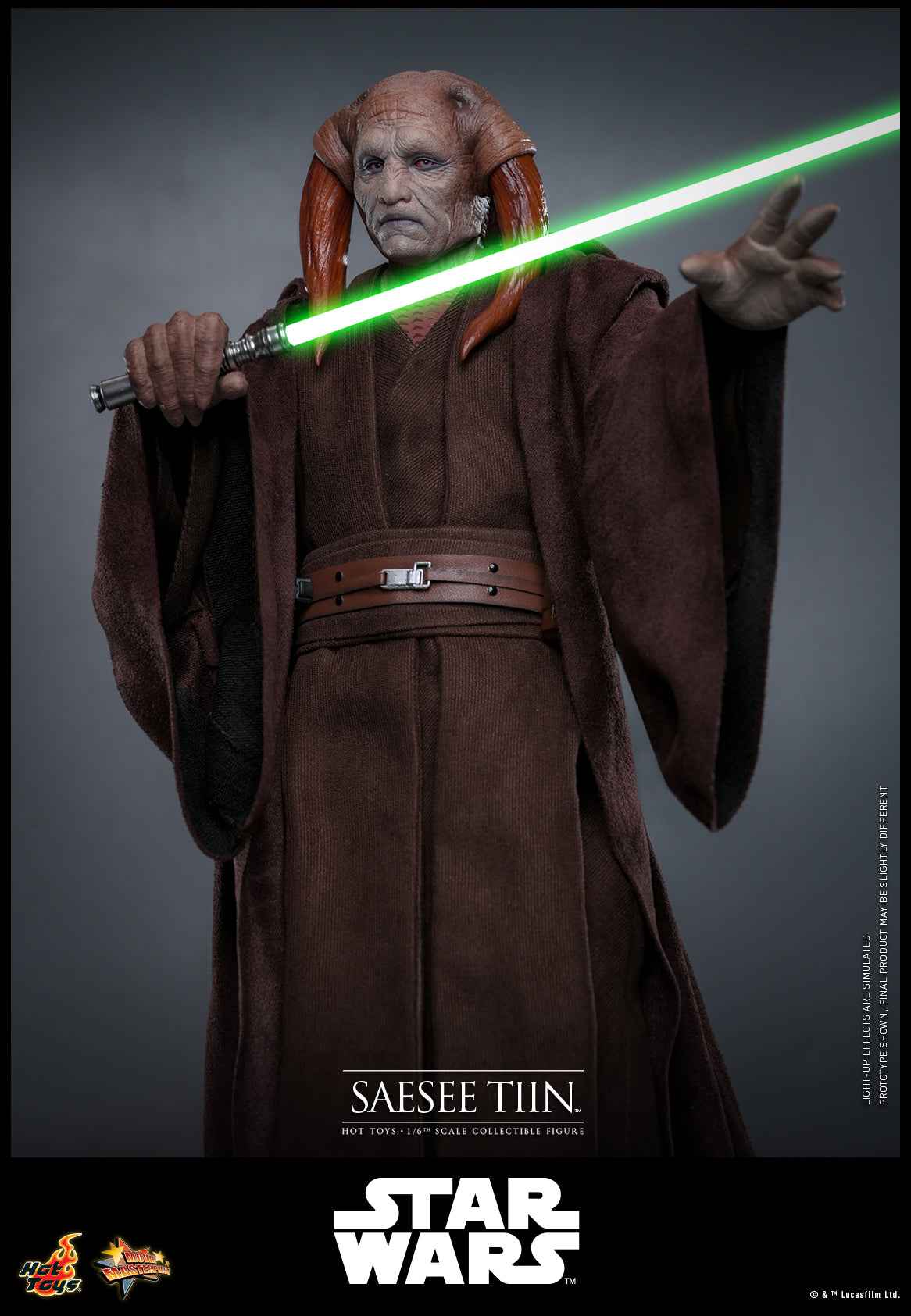 Star Wars Hot Toys Jedi Master Saesee Tiin MMS820 Licensed Action Figure