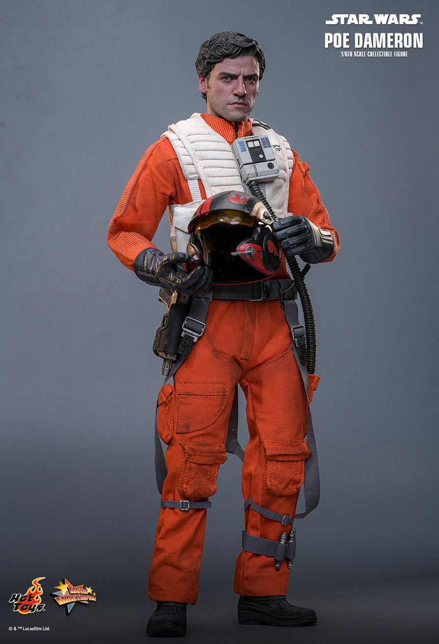 Star Wars Hot Toys Poe Dameron MMS806 Licensed Action Figure - Santoryu Resins Collectors