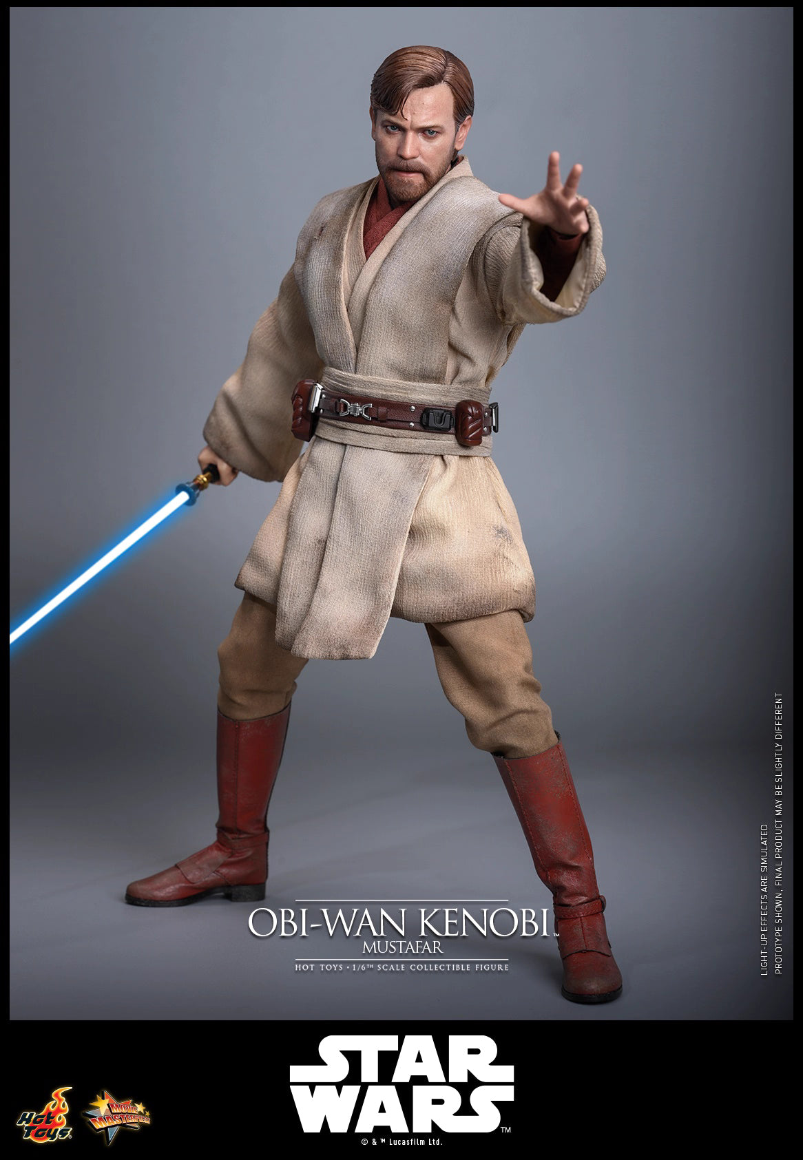 Star Wars Hot Toys Star Wars: Episode III Revenge of the Sith Obi-Wan Kenobi (Mustafar) MMS843 1/6 Licensed Action Figure