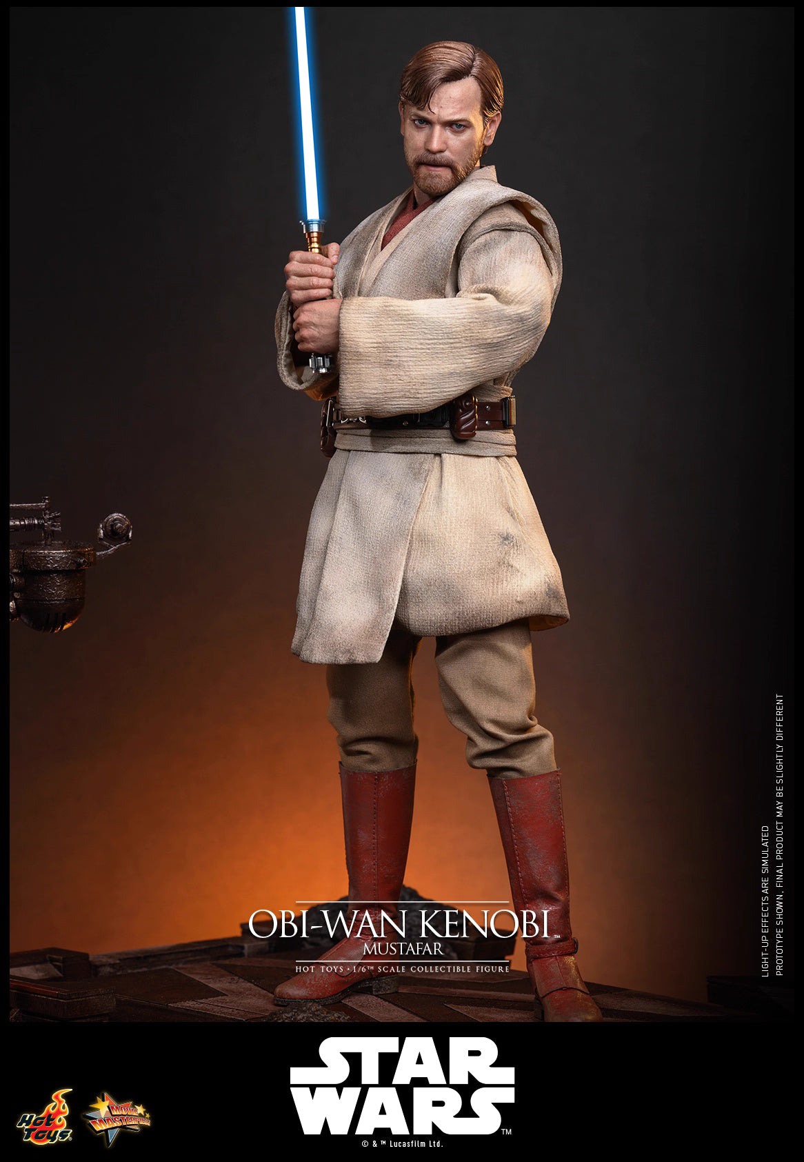 Star Wars Hot Toys Star Wars: Episode III Revenge of the Sith Obi-Wan Kenobi (Mustafar) MMS843 1/6 Licensed Action Figure