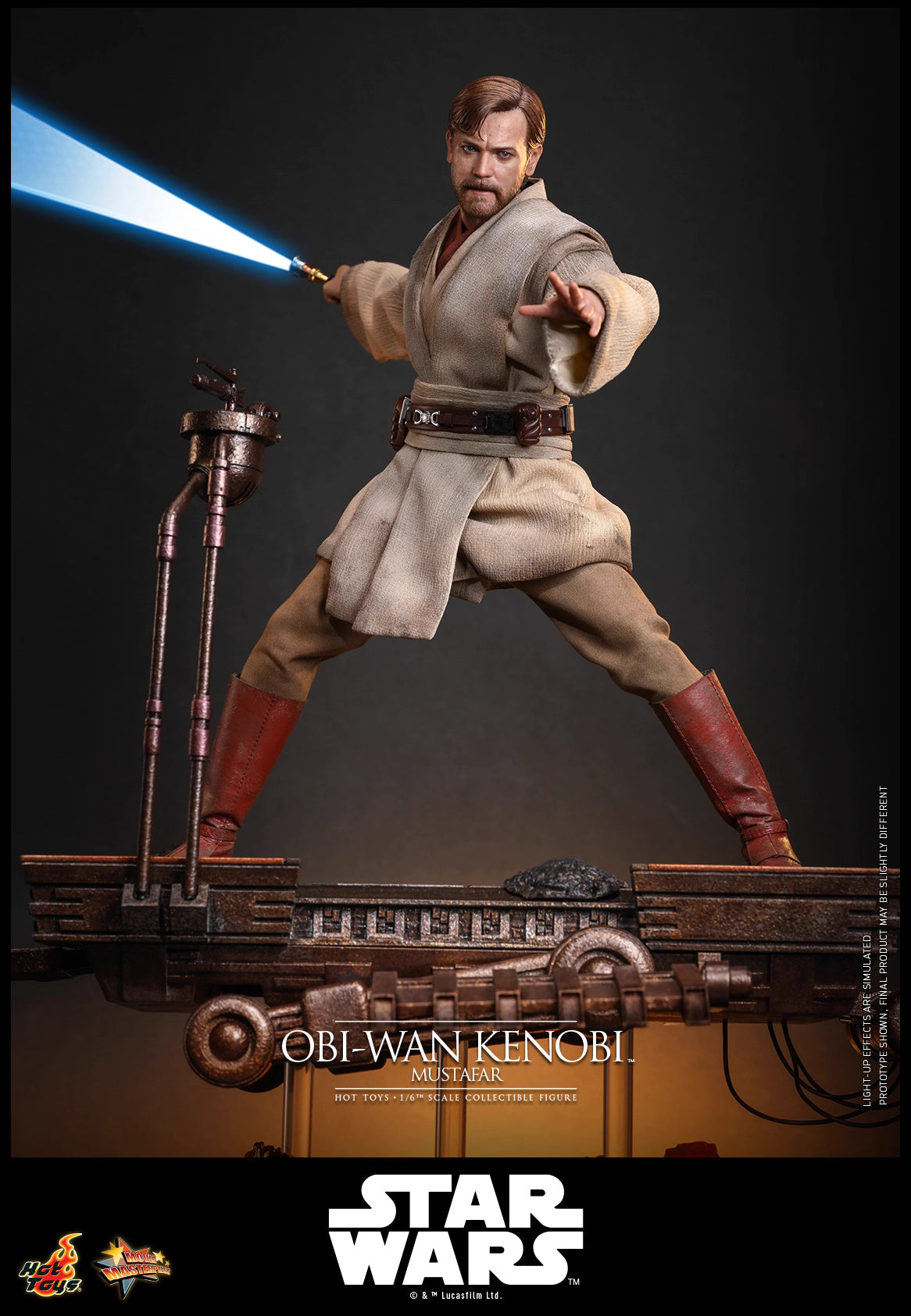 Star Wars Hot Toys Star Wars: Episode III Revenge of the Sith Obi-Wan Kenobi (Mustafar) MMS843 1/6 Licensed Action Figure