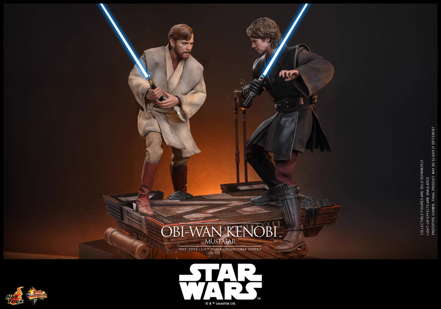 Star Wars Hot Toys Star Wars: Episode III Revenge of the Sith Obi-Wan Kenobi (Mustafar) MMS843 1/6 Licensed Action Figure