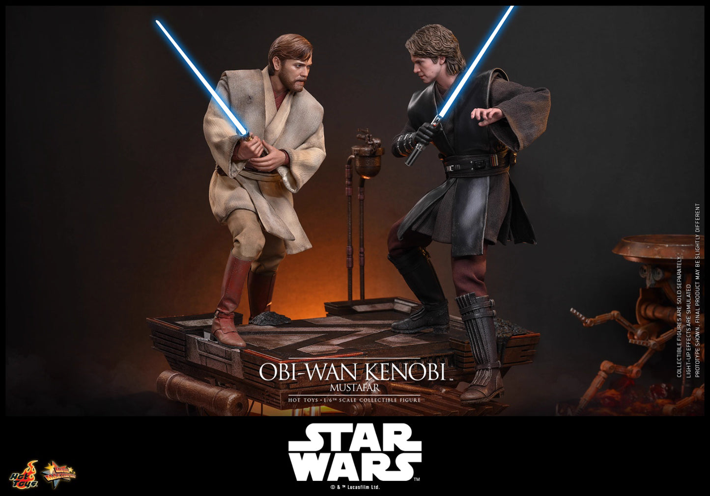 Star Wars Hot Toys Star Wars: Episode III Revenge of the Sith Obi-Wan Kenobi (Mustafar) MMS843 1/6 Licensed Action Figure
