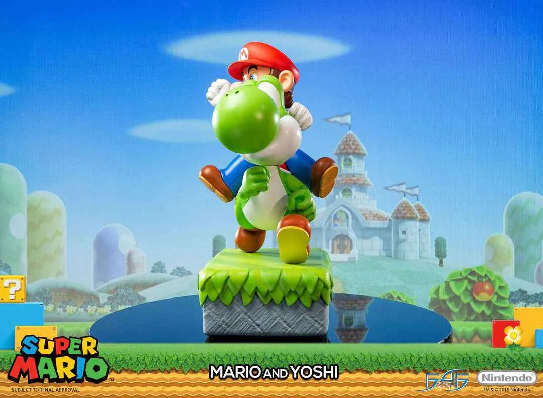 Super Mario First 4 Figures Mario and Yoshi SMMAYST SMMAYEX Licensed Resin Statue
