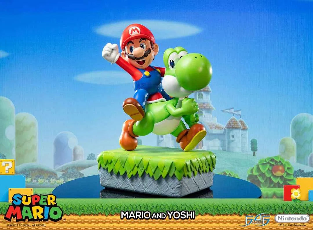 Super Mario First 4 Figures Mario and Yoshi SMMAYST SMMAYEX Licensed Resin Statue