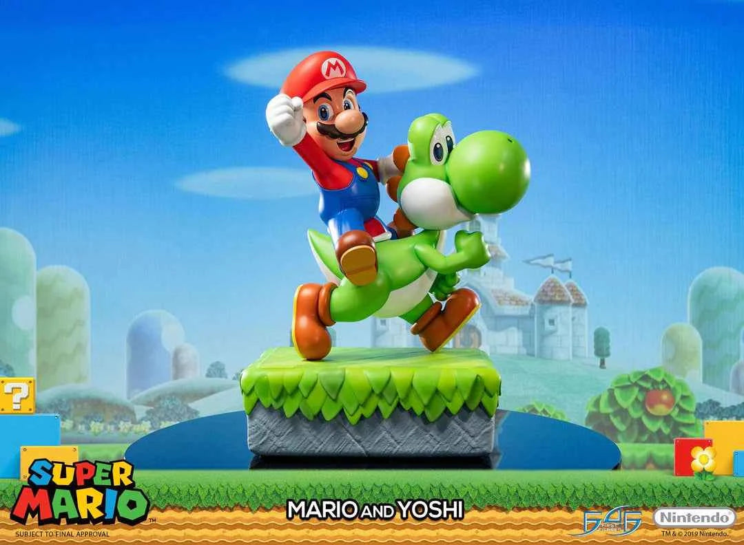 Super Mario First 4 Figures Mario and Yoshi SMMAYST SMMAYEX Licensed Resin Statue