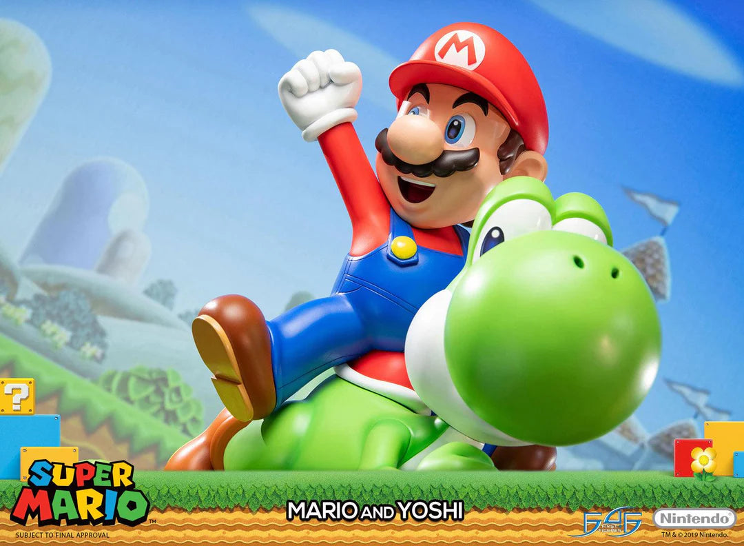 Super Mario First 4 Figures Mario and Yoshi SMMAYST SMMAYEX Licensed Resin Statue